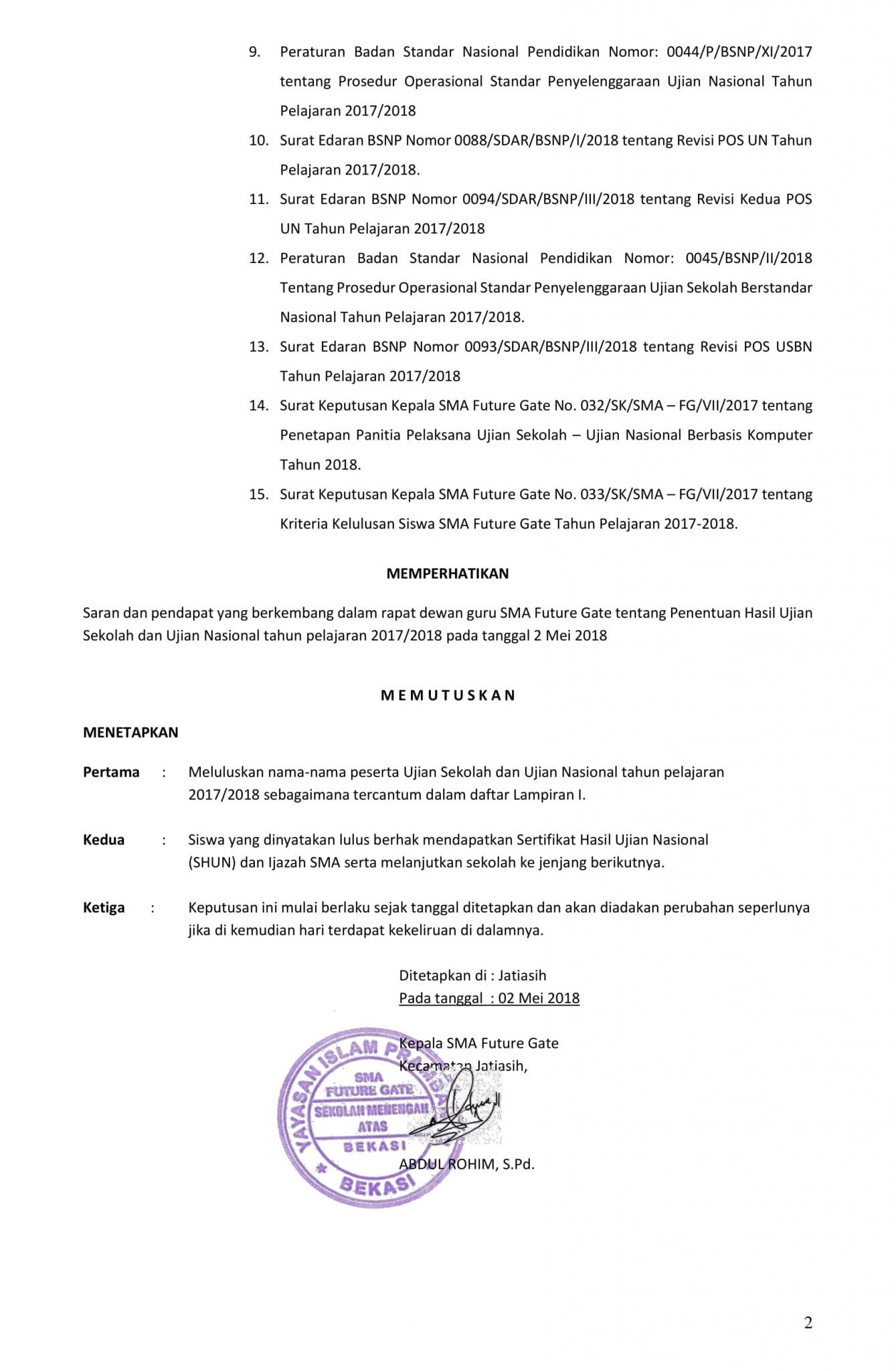 SK Kelulusan 2017-2018 Exc-2